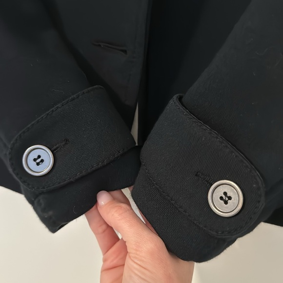 H&M Fitted Cropped Button Black Peacoat 4/34 - Picture 4 of 10